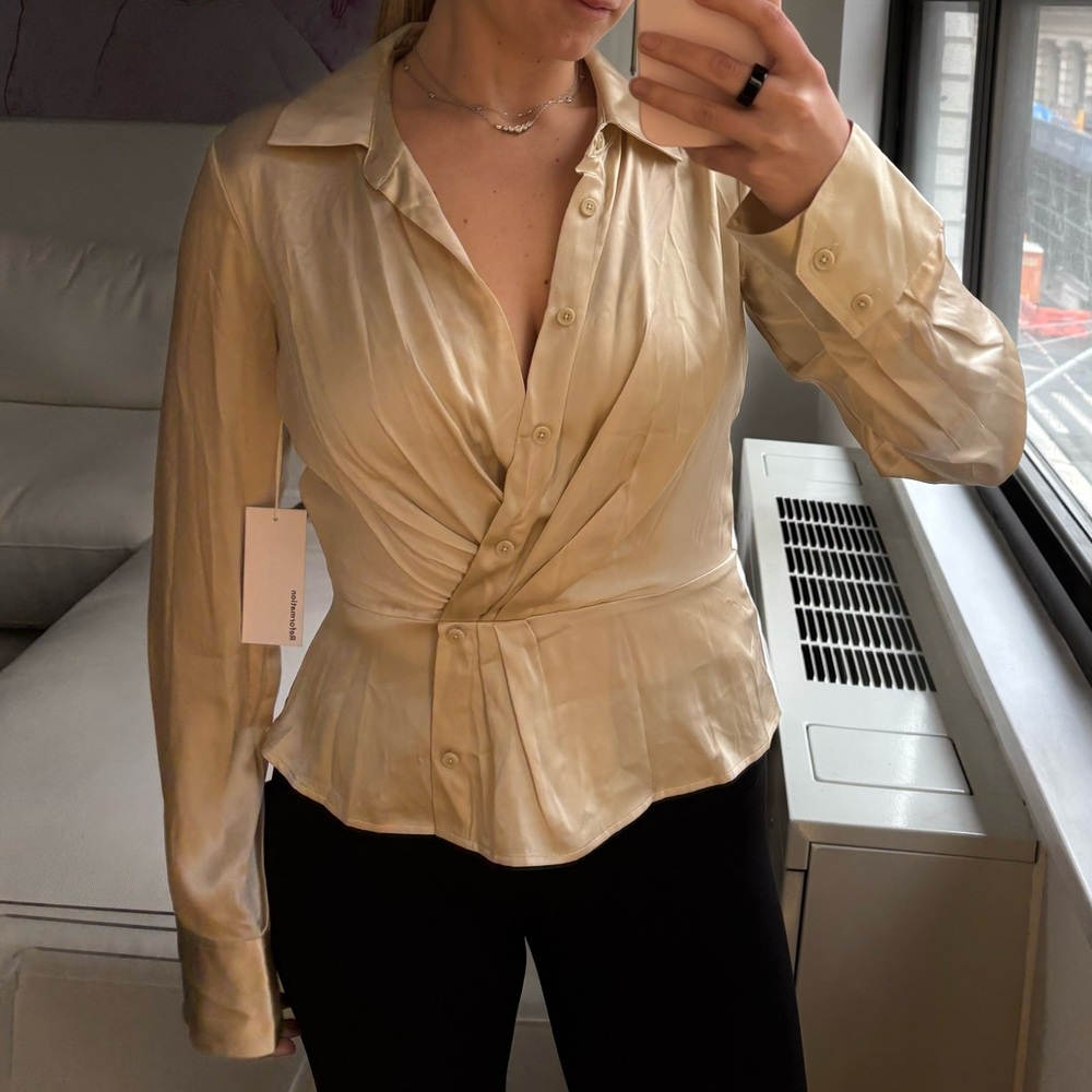 Reformation Cream Women's Blouse